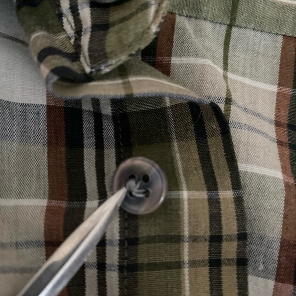 VINTAGE RARE Paolo Gucci Mens Long Sleeve Plaid Button Shirt 105 Large (READ)👇 - Picture 5 of 9